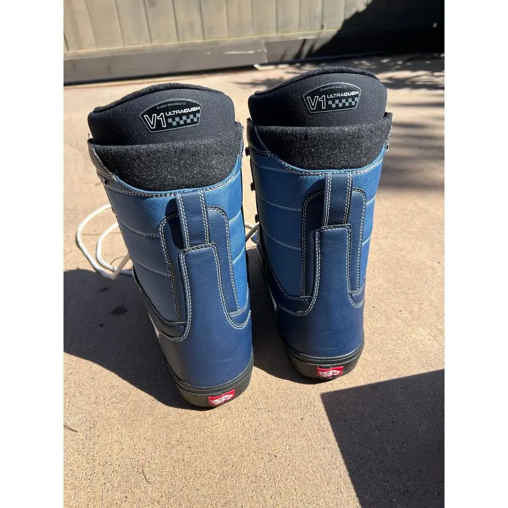 Vans Hi Standard OG Snowboard Boots Blue White Mens 11 All-Trac Lace Up - Picture 6 of 12